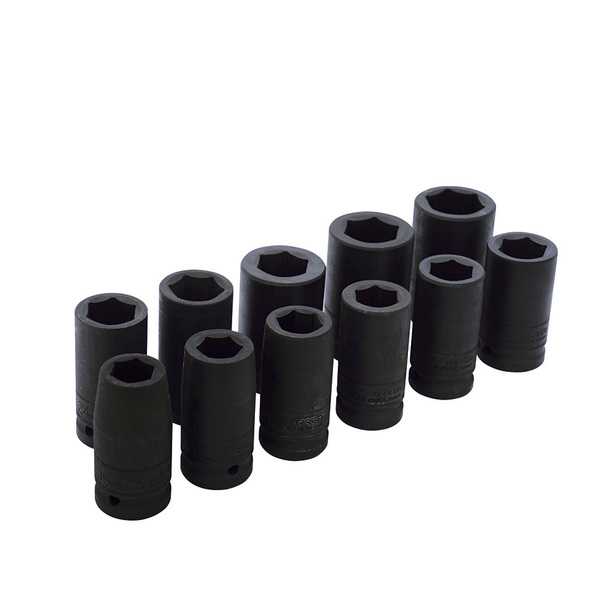 Urrea 3/4" Drive Deep Socket, Metric, 11 pcs 750011ML